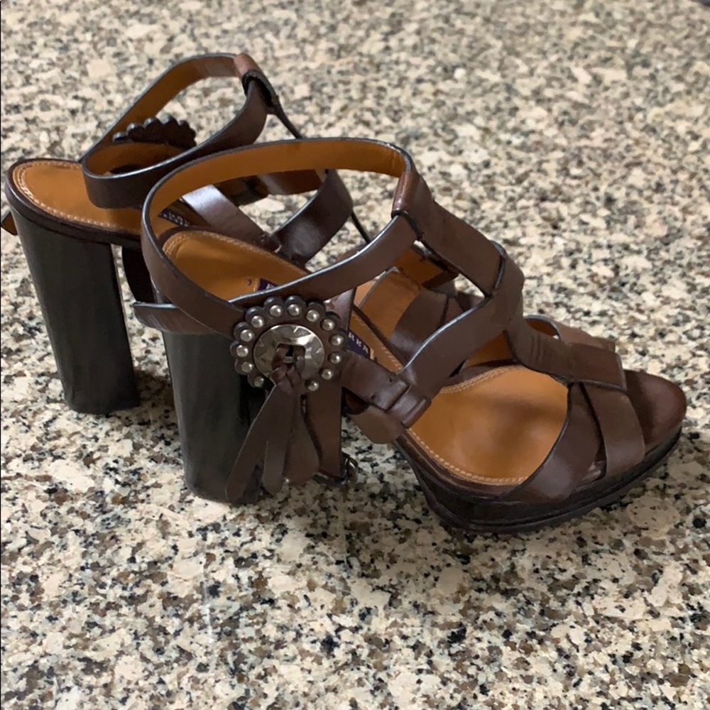 Vintage Ralph Lauren Chunky Block Heel